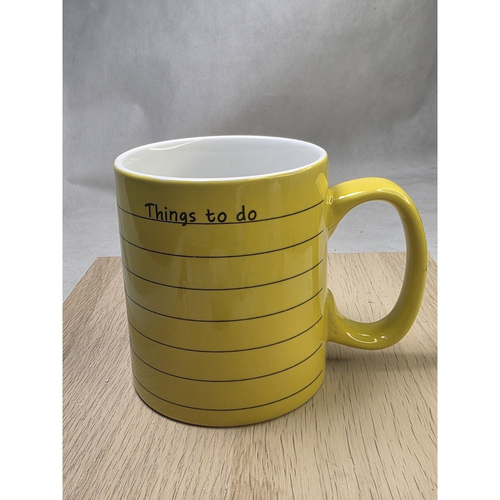 Pier 1 Imports Things To Do List Coffee Mug Art Deco Stoneware B258